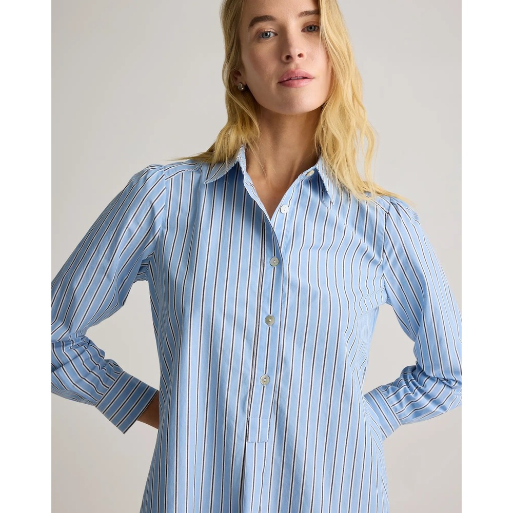 Quince 100% Organic Cotton Poplin Drop Waist Shirt Dress Womens Small - Picture 2 of 11